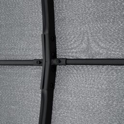 Living and Home 10x10ft Outdoor Garden Metal Arched Pergola with Shade in Dark Grey - thumbnail 7