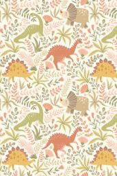 Hoopla Walls Jurassic Party 10m Matt Wallpaper in Orange - thumbnail 2
