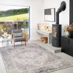 Kukoon Machine Washable Natural Jute Blend Beige Medalion Area Rug - Size: 60 cm x 240 cm - thumbnail 2