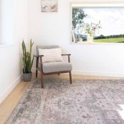 Kukoon Machine Washable Natural Jute Blend Beige Medalion Area Rug - Size: 60 cm x 240 cm - thumbnail 3