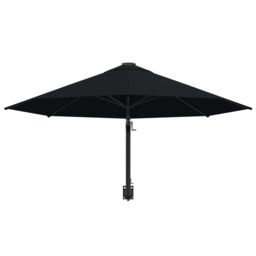 Berkfield Home Wall-Mounted Parasol with Metal Pole 300 cm Black - thumbnail 4