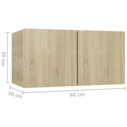 Berkfield Home 6 Piece TV Cabinet Set Sonoma Oak Engineered Wood in Brown - thumbnail 6
