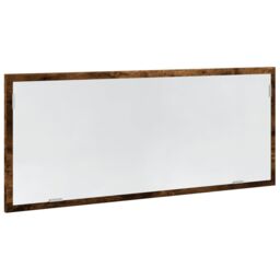 Berkfield Home LED Bathroom Mirror Smoked Oak 100x8.5x37 cm Engineered Wood in Brown - thumbnail 5