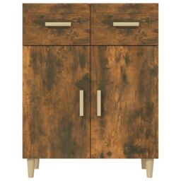 Berkfield Home Sideboard Smoked Oak 69.5x34x90 cm Engineered Wood in Brown - thumbnail 3