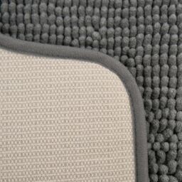 OHS Chenille Pedestal Bath Mat Absorbent Non-Slip Soft Shower in Charcoal - thumbnail 5