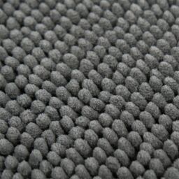 OHS Chenille Pedestal Bath Mat Absorbent Non-Slip Soft Shower in Charcoal - thumbnail 6