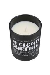 Living and Home Black Glass Cup Soy Wax Scented Candle with Wooden Lid - thumbnail 2