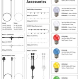 Xmas Haus E27 ES Screw Festoon Black Rubber IP65 10m 20 Lamp - thumbnail 3