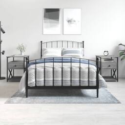 Berkfield Home Bedside Cabinets 2 pcs Grey Sonoma 40x42x55 cm Engineered Wood - Size: 40 x 42 x 55 cm - thumbnail 2