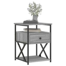 Berkfield Home Bedside Cabinets 2 pcs Grey Sonoma 40x42x55 cm Engineered Wood - Size: 40 x 42 x 55 cm - thumbnail 3