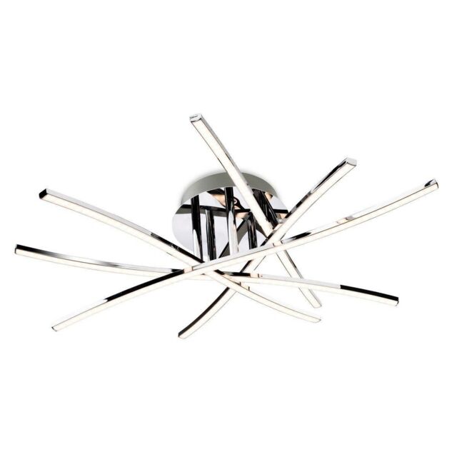 Netlighting Caprice Integrated LED 5 Light Flush Light Chrome in Grey