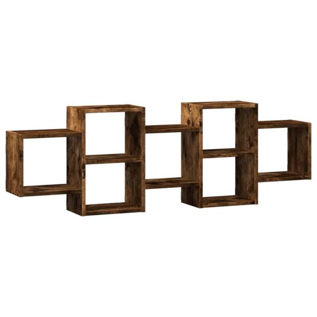 Berkfield Home Wall Shelf Smoked Oak 129x18x42 cm Engineered Wood in Brown - Size: 129 x 18 x 42 cm - image 1