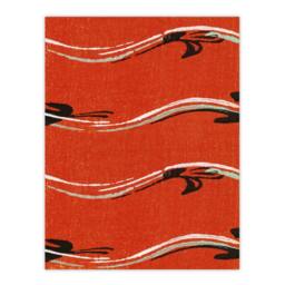 "Artery8 Vintage Pattern Abstract Birds in Red Wall Art Print Korin - Size: W24"" x H32""" - thumbnail 1