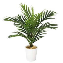 Leaf Artificial Mini Palm Tree 50cm Fully Potted Pack of 6 in Green - thumbnail 3