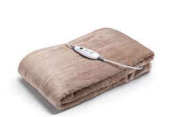 Snug City Electric Heated Over Blanket Throw 6 Heat Settings Machine Washable Soft Touch in Tan - Size: 130 cm x 180 cm - thumbnail 7