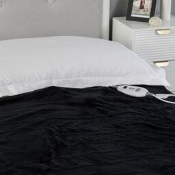 Snug City Electric Heated Over Blanket Throw 6 Heat Settings Machine Washable Soft Touch in Tan - Size: 130 cm x 180 cm - thumbnail 5
