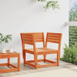 Berkfield Home Beautiful Garden Chair Wax Brown Solid Wood Pine - thumbnail 1