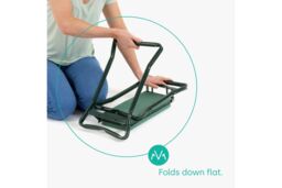LIVIVO 2 in 1 Garden Kneeler & Seat Foldable Garden Bench with Handles Foam Pad & Tool Bag for Gardening in Bright Green - thumbnail 5