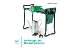 LIVIVO 2 in 1 Garden Kneeler & Seat Foldable Garden Bench with Handles Foam Pad & Tool Bag for Gardening in Bright Green - thumbnail 4