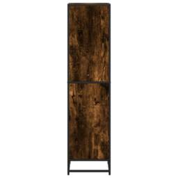 Berkfield Home Book Cabinet Smoked Oak 40x35x139 cm Engineered Wood in Brown - Size: 40 x 35 x 139 cm - thumbnail 5