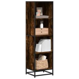 Berkfield Home Book Cabinet Smoked Oak 40x35x139 cm Engineered Wood in Brown - Size: 40 x 35 x 139 cm - thumbnail 2