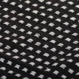 Berkfield Home Throw Cotton Squares 220x250 cm Black - thumbnail 6