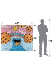 Sesame Street Cookie Monster Sunrise Silky Touch Super Soft Throw Blanket 152 X 127 cm in White - thumbnail 5
