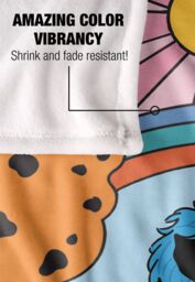 Sesame Street Cookie Monster Sunrise Silky Touch Super Soft Throw Blanket 152 X 127 cm in White - thumbnail 4