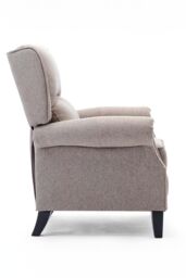 More4Homes Charlotte Modern Fabric Pushback Recliner Sofa Accent Chair in Cream - thumbnail 4