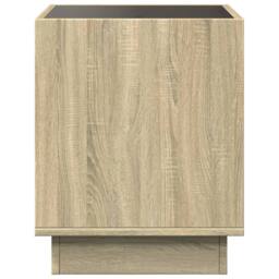 Berkfield Home Bedside Table with Infinity LED Sonoma Oak 50x50x50 cm in Brown - Size: 50 x 50 x 50 cm - thumbnail 7
