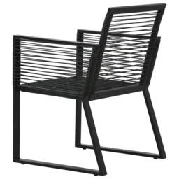 Berkfield Home Garden Chairs 2 pcs Black PVC Rattan - thumbnail 5