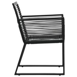 Berkfield Home Garden Chairs 2 pcs Black PVC Rattan - thumbnail 4