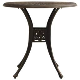 Berkfield Home Garden Table Bronze 78x78x72 cm Cast Aluminium in Brown - Size: 78 x 78 x 72 cm - thumbnail 1