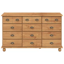 "Berkfield Home Chest of Drawers ""ASKIM"" 79x40x133.5 cm Solid Wood Pine in Brown" - thumbnail 6