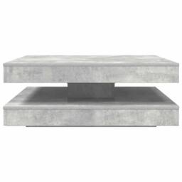 Berkfield Home Modern Coffee Table 360-Degree Rotatable Concrete Grey 90x90x34.5 cm - thumbnail 5