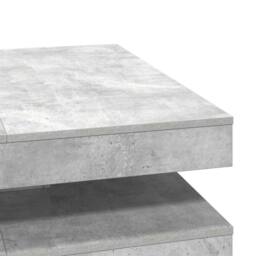 Berkfield Home Modern Coffee Table 360-Degree Rotatable Concrete Grey 90x90x34.5 cm - thumbnail 8