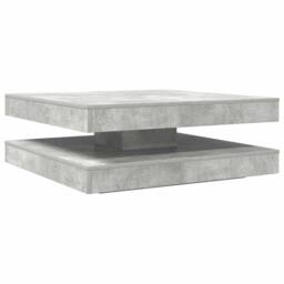 Berkfield Home Modern Coffee Table 360-Degree Rotatable Concrete Grey 90x90x34.5 cm - thumbnail 6