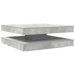Berkfield Home Modern Coffee Table 360-Degree Rotatable Concrete Grey 90x90x34.5 cm - thumbnail 3