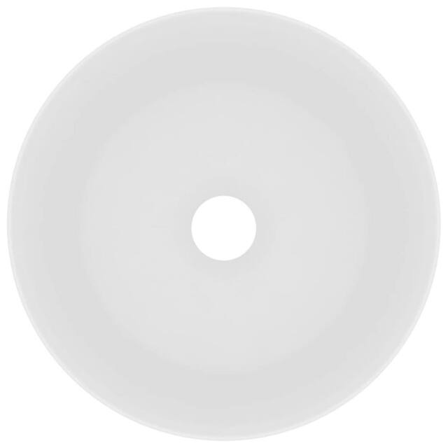 Berkfield Home Luxury Wash Basin Round Matt White 40x15 cm Ceramic - image 1