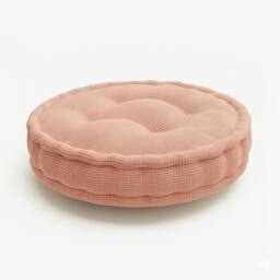 Snug City Teddy Fabric Round Booster Cushion Soft Seat Riser Pad Dining Chair in Pink - Size: 45 cm x 45 cm - thumbnail 2
