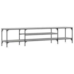 Berkfield Home TV Cabinet Grey Sonoma 201x35x45 cm Engineered Wood&Iron - Size: 201 x 35 x 45 cm - thumbnail 2