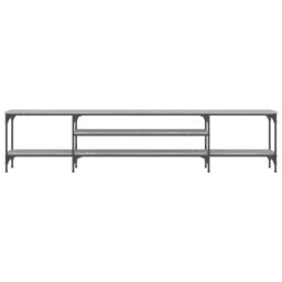 Berkfield Home TV Cabinet Grey Sonoma 201x35x45 cm Engineered Wood&Iron - Size: 201 x 35 x 45 cm - thumbnail 4