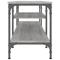 Berkfield Home TV Cabinet Grey Sonoma 201x35x45 cm Engineered Wood&Iron - Size: 201 x 35 x 45 cm - thumbnail 5