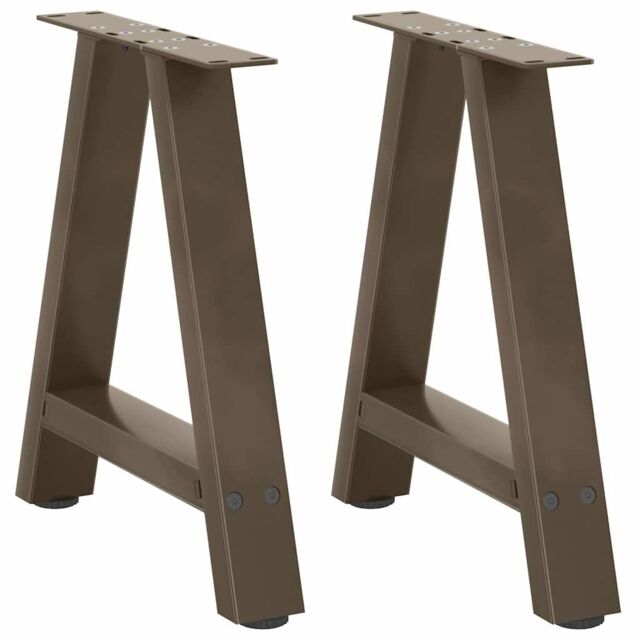 Berkfield Home Coffee Table Legs A-Shaped 2 pcs 38x(42-43) cm Steel in Black - image 1