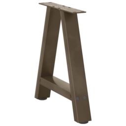 Berkfield Home Coffee Table Legs A-Shaped 2 pcs 38x(42-43) cm Steel in Black - thumbnail 4