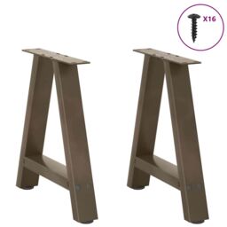 Berkfield Home Coffee Table Legs A-Shaped 2 pcs 38x(42-43) cm Steel in Black - thumbnail 3