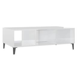 Berkfield Home Decorative Coffee Table High Gloss White 103.5x60x35 cm Engineere - thumbnail 8