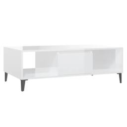 Berkfield Home Decorative Coffee Table High Gloss White 103.5x60x35 cm Engineere - thumbnail 3