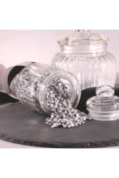 KDMD 750 Gram Jar of Silver Pebbles 3 Pack