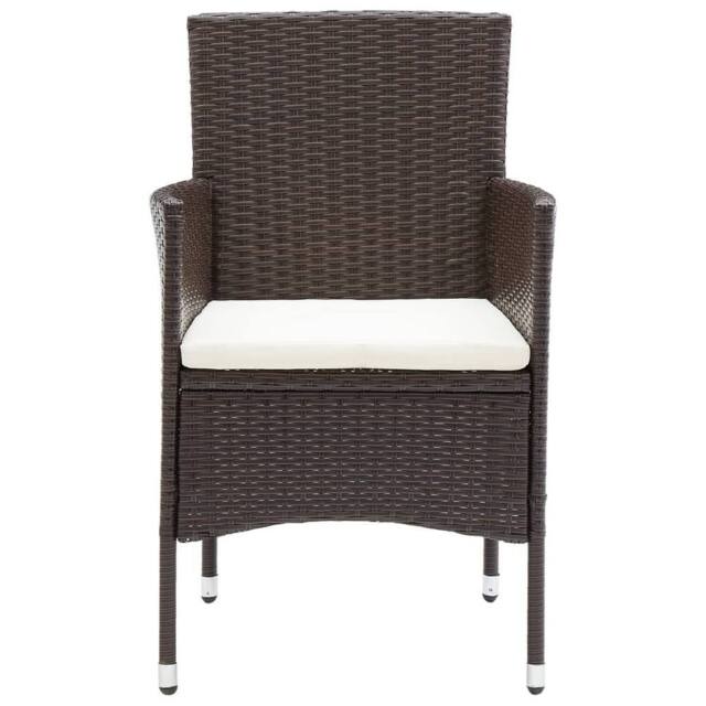 Berkfield Home Modern Garden Dining Chairs 4 pcs Poly Rattan Brown - image 1